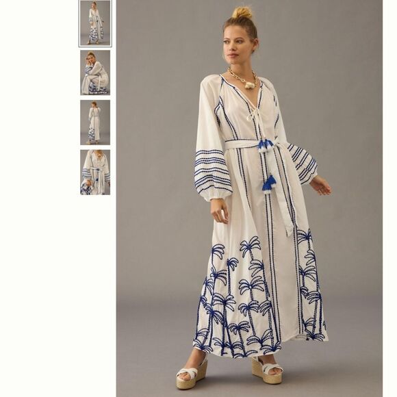 Anthropologie LACE The Label Embroidered Peasant Dress - Picture 1 of 4